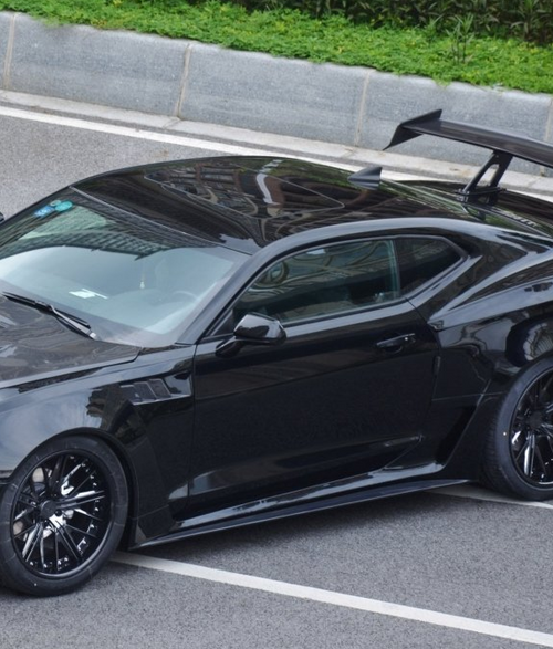 Camaro 6th Gen Z/28 2SS 1SS 3LT 2LT 1LT 2LS 1LS 2015-2024 & Camaro 6th Gen ZL1 2017-2024 with Aftermarket Parts - Widebody Style Side Skirts Carbon Fiber / FRP from CMST Tuning
