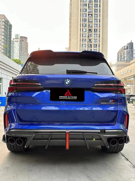 BMW X5M X5MC F95 & X6M X6MC F96 (Fits Both Pre-LCI & LCI) 2020 2021 2022 2023 2024 With Aftermarket Parts - AE V2 Style Rear Diffuser & Canards Carbon Fiber from ArmorExtend