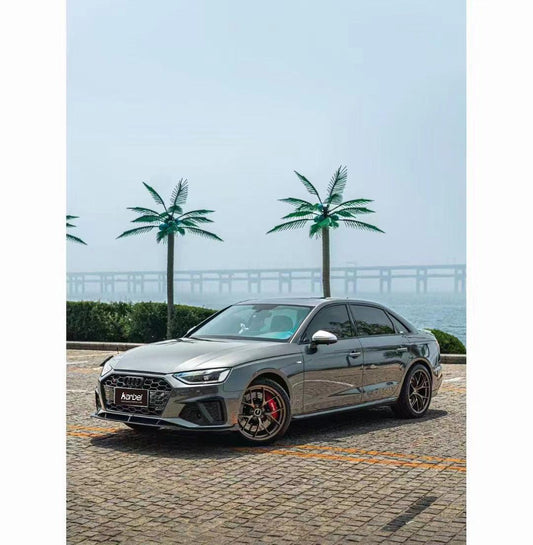 Audi S4 A4 S-line (with s-line bumper, does not fit base model) B9.5 2020-ON with Aftermarket Parts - Front Lip Pre-preg Carbon Fiber from Karbel Carbon