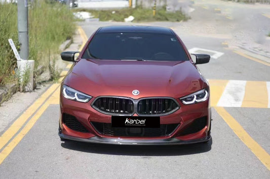 BMW 8 Series M850 840 (With M-Package Bumper) G14 G15 G16 2018 2019 2020 2021 2022 2023 2024 with Aftermarket Parts - Front Lip Pre-preg Carbon Fiber from Karbel Carbon