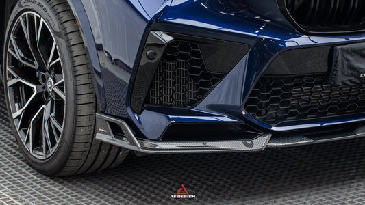 BWM X5M X5MC F95 Pre-LCI 2020 2021 2022 2023 with Aftermarket Parts - AE Style Front Lip Carbon Fiber from ArmorExtend