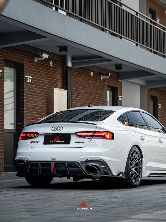 Your Audi RS5 B9.5 2020 2021 2022 2023 2024 with Aftermarket Parts - AE Style Rear Diffuser Carbon Fiber from ArmorExtend