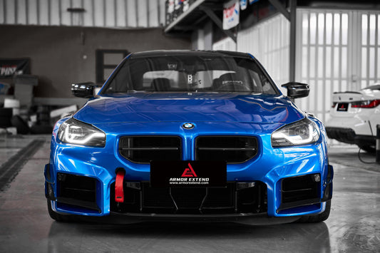 BMW M2 & M2C G87 2023-ON with Aftermarket Parts - AE Style Front Canards Carbon Fiber from ArmorExtend