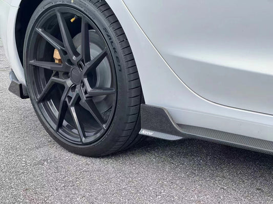 Tesla Model 3 Highland / Performance 2024-ON with Aftermarket Parts - Side Skirts Pre-preg Carbon Fiber from Karbel Carbon