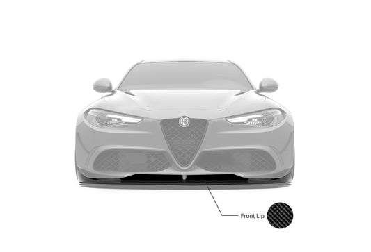 Alfa Romeo Giulia Quadrifoglio Sport Veloce Ti Sprint RWD AWD Lusso Base 2017-ON with Aftermarket Parts - Front Bumper & Lip Carbon Fiber/FRP from SPECTER PLUS