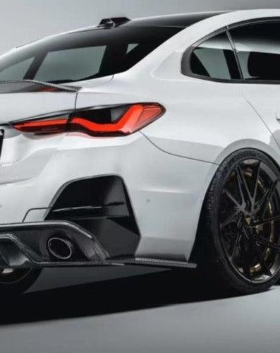 Future Design FD Carbon Fiber REAR DIFFUSER & REAR CANARDS for BMW 4 Series G26 Gran coupe M440i 430i with M-Package 2022-ON - Performance SpeedShop