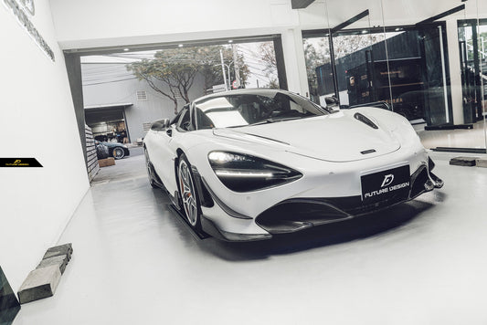 Future Design Front Splitters for McLaren 720S 2018-2023 Pre-preg Carbon/FRP