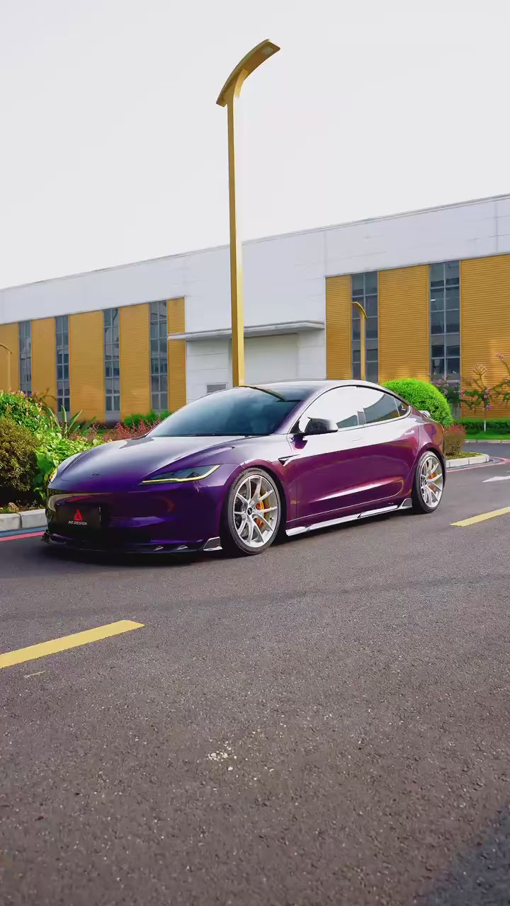 Tesla Model 3 Highland / Performance 2024-ON with Aftermarket Parts - V2 Rear Lip Spoiler Dry Pre-preg Carbon Fiber from ArmorExtend