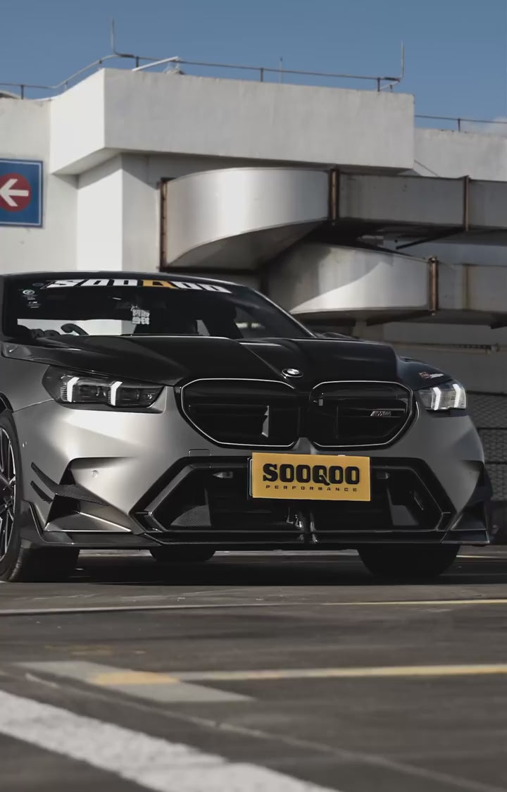 Upgrade Your BMW M5C M5 G90 2024-ON with Aftermarket Parts - B Style Front Lip Carbon Fiber from SOOQOO USA