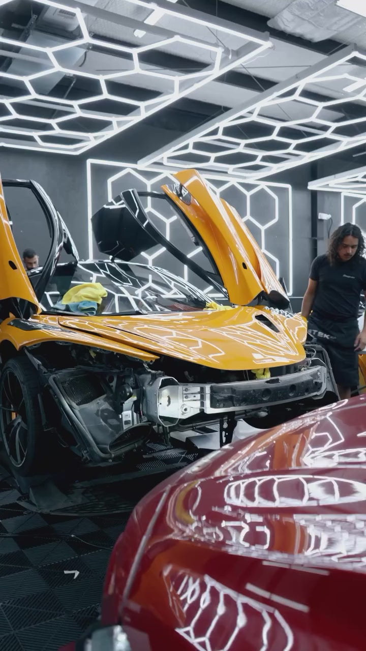 McLaren 720S 2018 2019 2020 2021 2022 2023 with Aftermarket Parts - V3 Front Lip Carbon Fiber / FRP from CMST Tuning