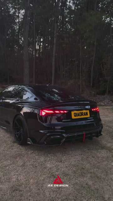 Audi RS5 B9.5 2020 2021 2022 2023 2024 2025 with Aftermarket Parts - AE V2 Style Rear Diffuser & Canards Dry Pre-preg Carbon Fiber from ArmorExtend