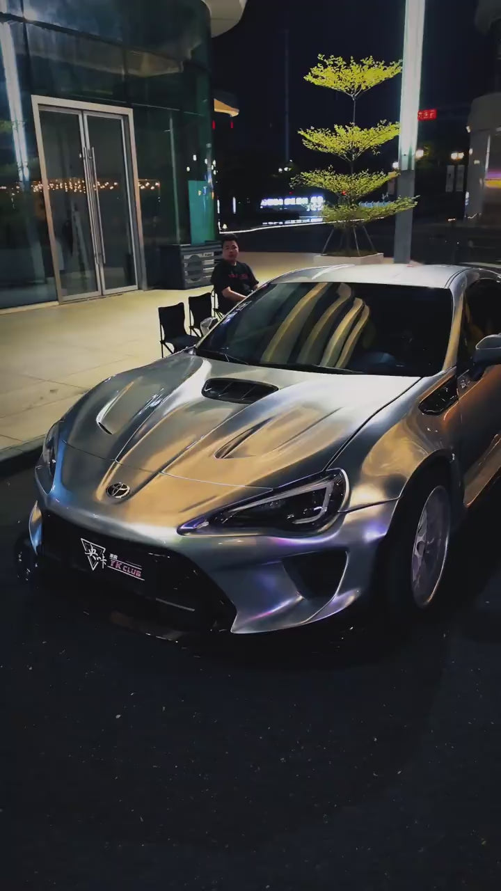 Toyota GT86 86 TRD GT SE Base ZN6 2017 2018 2019 2020 & Scion FR-S FRS ZN6 2013 2014 2015 2016 & BRZ TS Limited Premium ZN6 2013 2014 2015 2016 2017 2018 2019 2020 (compatible with ROBOT widebody kit) with Aftermarket Parts - Front Fenders Replacement & Rear Quarter Fender Flares & Side Skirts Carbon Fiber / FRP from Robot Craftsman