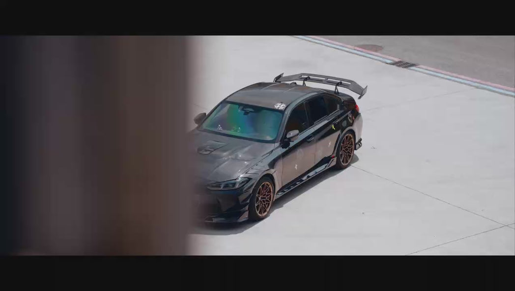 BMW M3 G80 G81 2021 2022 2023 2024 & M4 G82 G83 2021 2022 2023 2024 with Aftermarket Parts - AE V1 Style Front Lip Carbon Fiber from ArmorExtend