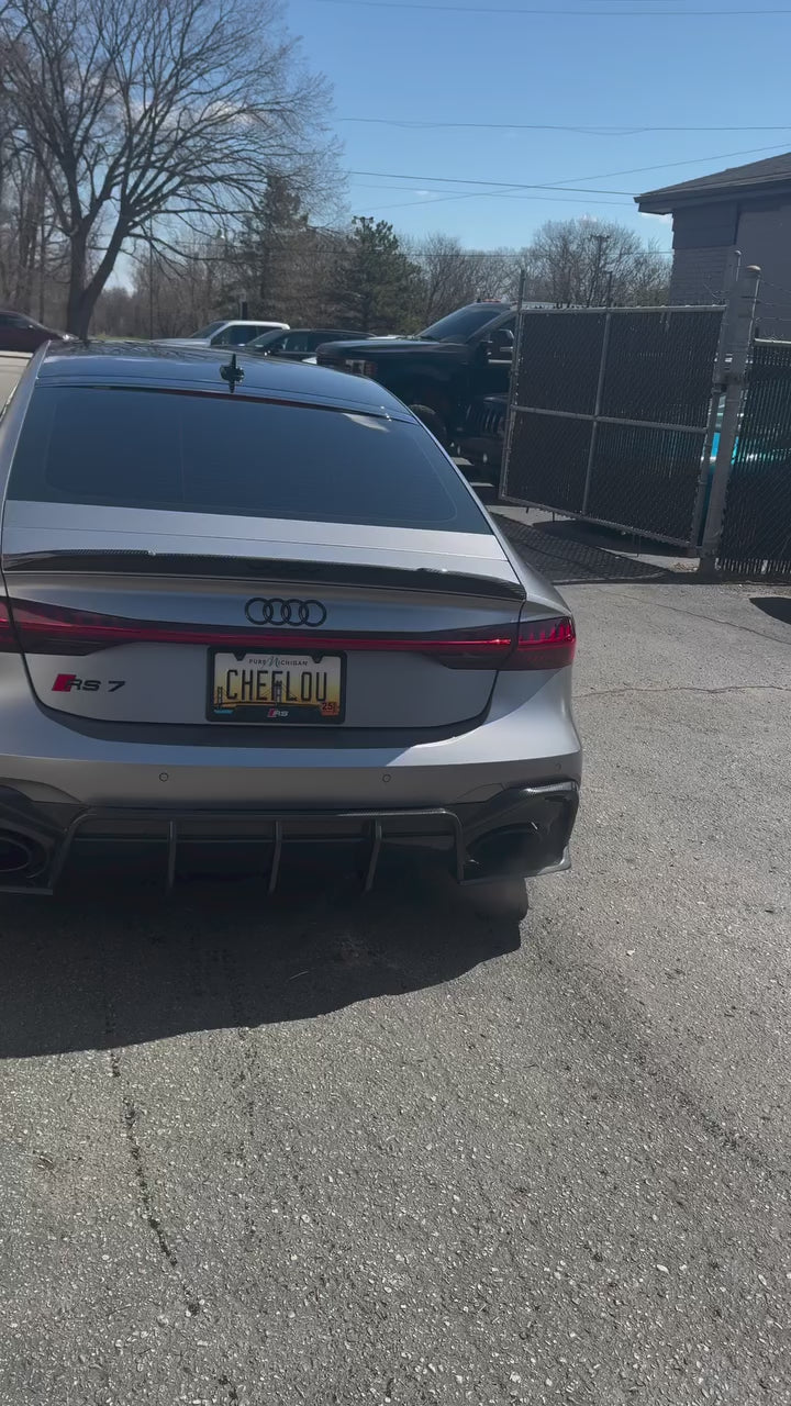 Future Design Blaze Carbon Fiber REAR DIFFUSER & CANARDS for Audi RS6 RS7 C8 2020-ON - Performance SpeedShop