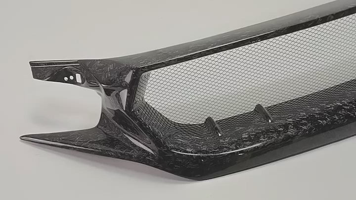 Honda Civic Type-R FK8 2017 2018 2019 2020 2021 with Aftermarket Parts - JS Style Front Grill & Front grill Emblem holder Carbon Fiber / FRP from EPR USA