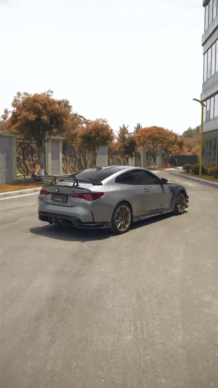 BMW M4 G82 2021-ON & 4 Series G22 430i M440i 2020-ON with Aftermarket Parts - Rear Wing Pre-preg Carbon Fiber from ArmorExtend