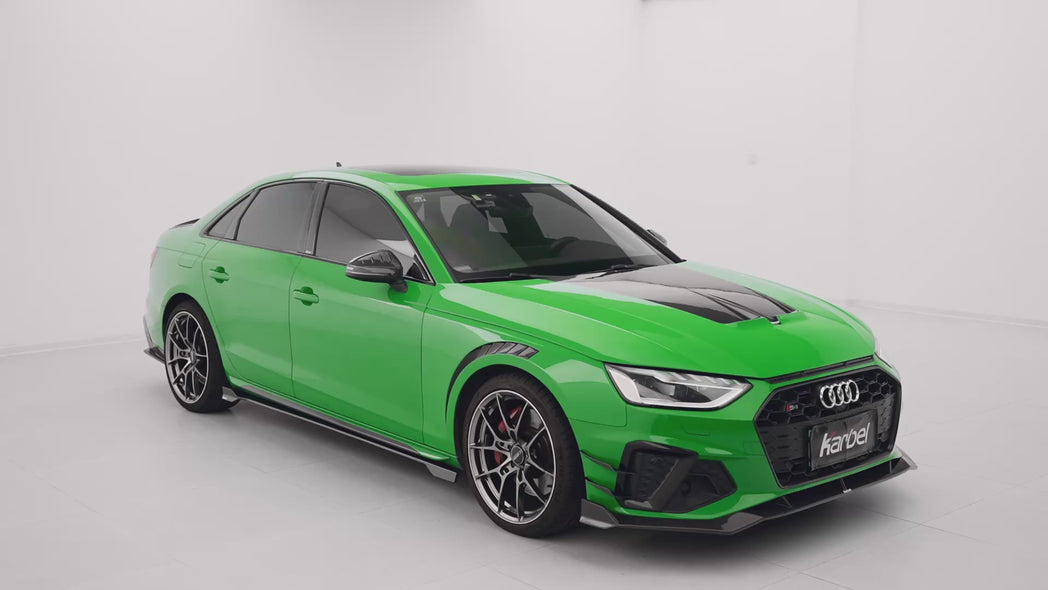 Audi RS4 S4 A4 (all models) B9 / B9.5 2017-ON with Aftermarket Parts - Hood Pre-preg Carbon Fiber from Karbel Carbon