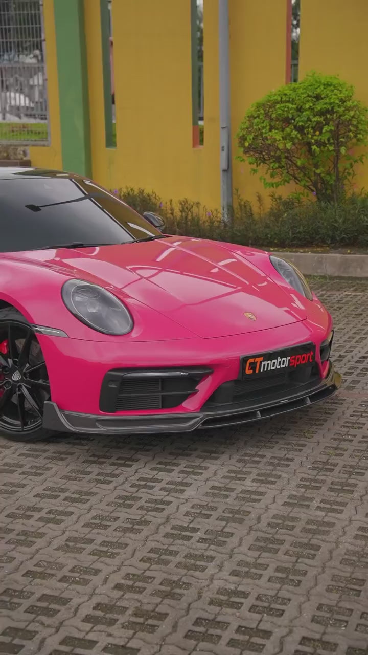 Porsche 911 992 992.1 Carerra Base/S/T/4/4S/Targa 4/Targa 4S/GTS 2020-2024 with Aftermarket Parts - V1 Style Carbon Fiber & FRP Rear Spoiler from CMST Tuning
