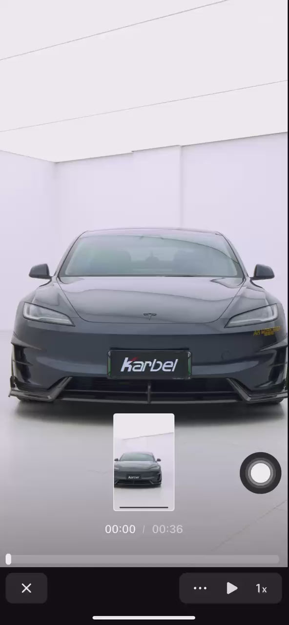 Tesla Model 3 Highland 2024-ON with Aftermarket Parts - V1 GT Style Rear Wing Pre-preg Carbon Fiber from Karbel Carbon