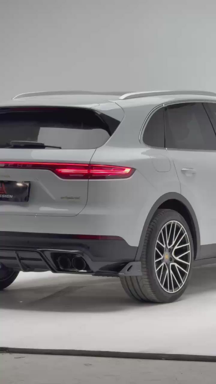 Porsche Cayenne Coupe 9Y0 9Y0.1 9Y0.2 9Y3 9Y3.1 9Y3.2 Base/S/Turbo/E-Hybrid 2019 2020 2021 2022 2023 2024 with Aftermarket Parts - AE Rear Diffuser & Rear Canards Carbon Fiber from ArmorExtend