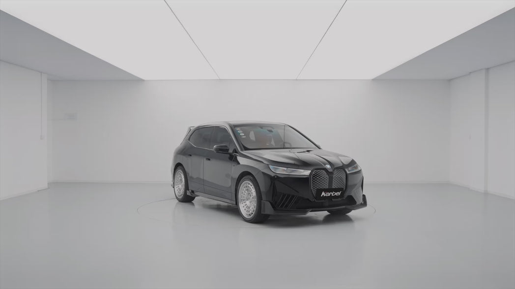 BMW IX xDrive60/50/45 M60 I20 2022-ON with Aftermarket Parts - Front Lip Dry Pre-preg Carbon Fiber from Karbel Carbon
