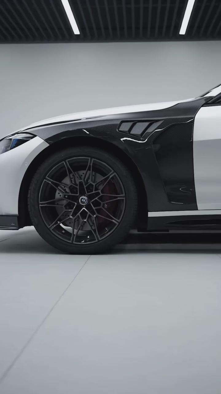 BMW M4 / M4C / M4CS G82 G83 2021-ON with Aftermarket Parts - Front Fenders Dry Pre-preg Carbon Fiber from Aero Republic
