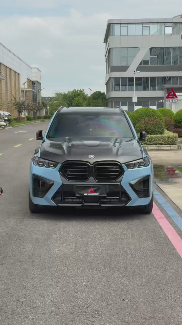 BMW X5 G05 M50i X/S Drive 40i (with M-Package) (Fits Both Pre-LCI & LCI) 2019-ON & X5M X5MC F95 (Fits Both Pre-LCI & LCI) 2020 2021 2022 2023 2024?with Aftermarket Parts - AE Style Rear Spoiler Carbon Fiber from ArmorExtend