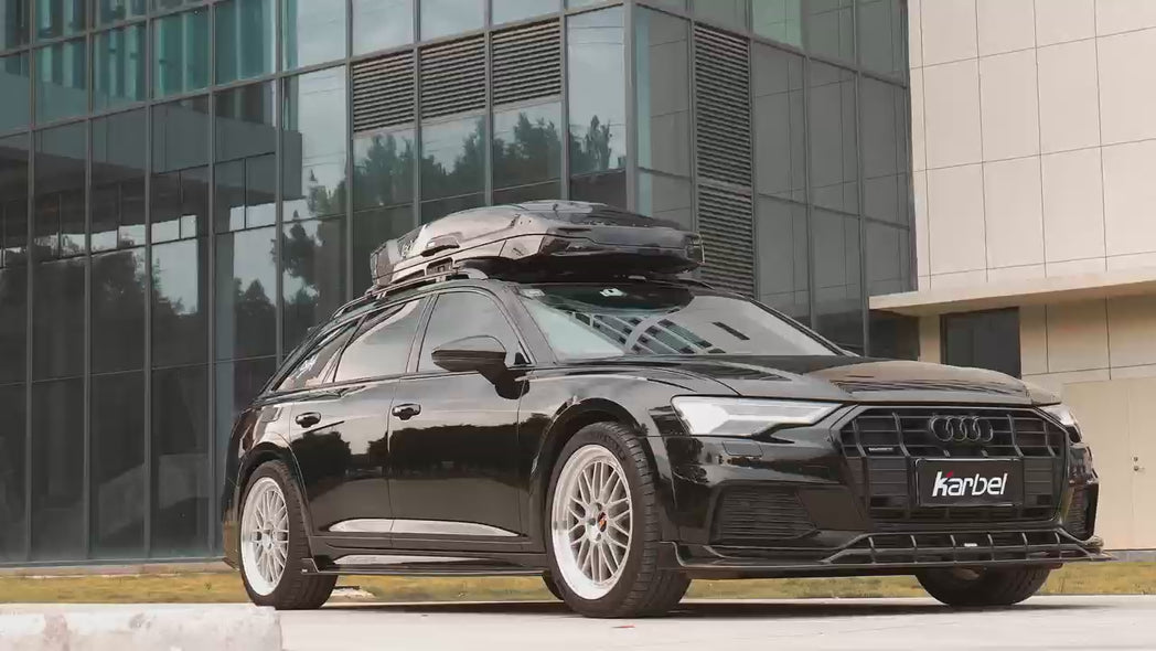Audi A6 Allroad C8 2020-ON with Aftermarket Parts - V2 Style Rear Roof Spoiler Pre-preg Carbon Fiber from Karbel Carbon