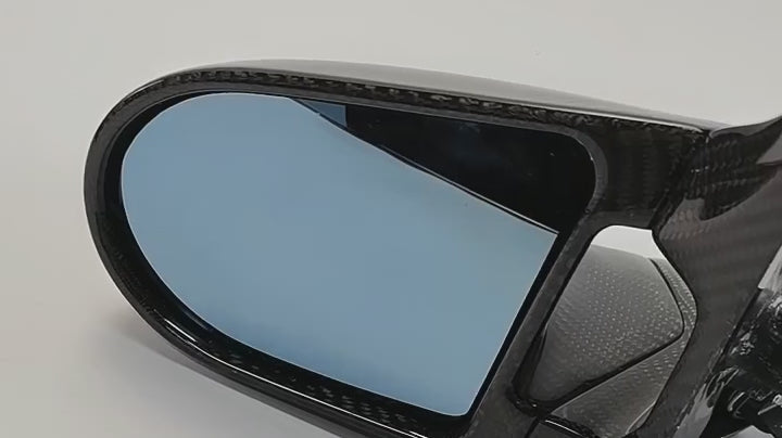 Nissan R34 HR34 GTT 1999 2000 2001 2002 2003 2004 with Aftermarket Parts - GRNDO Style Aero Mirror Carbon Fiber / FRP from EPR USA