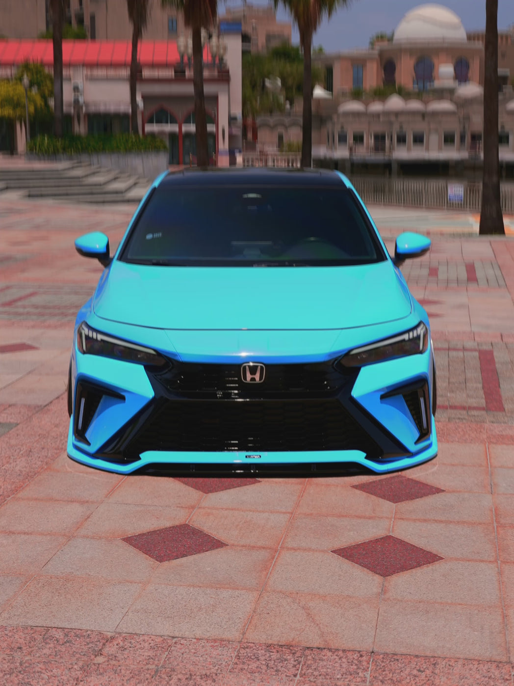 Honda Civic 11th 11.5th Gen FE1 FE2 FE4 2022-ON & Civic 11th 11.5th Gen FL1 FL2 FL4 2022-ON with Aftermarket Parts - V1 Front Bumper PP Polypropylene from Yofer USA
