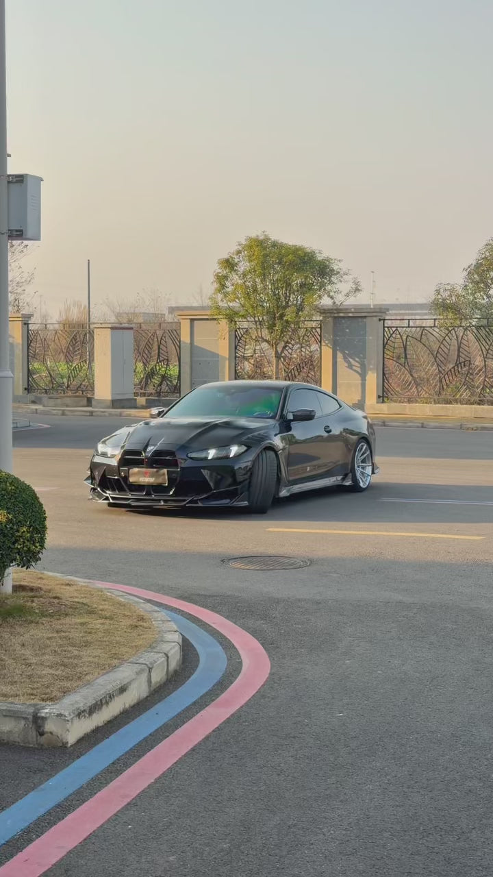 BMW M3 G80 G81 2021-ON & M4 G82 G83 2021-ON with Aftermarket Parts - Venom Sport Series Style Front Canards Dry Pre-preg Carbon Fiber from ArmorExtend