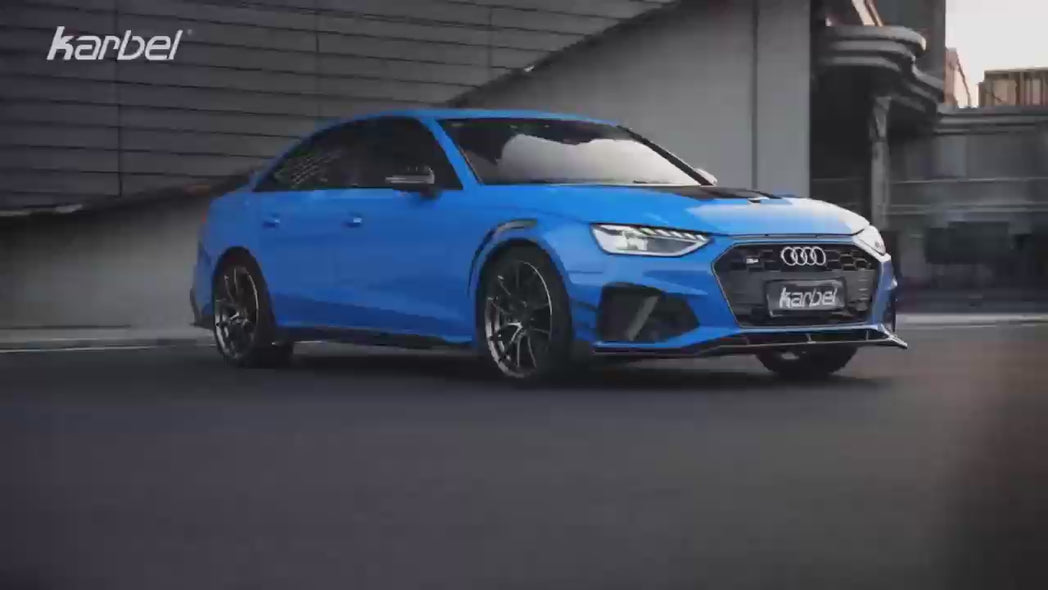Audi S4 A4 S-line (with s-line bumper, does not fit base model) B9.5 2020-ON with Aftermarket Parts - Grill Pre-preg Carbon Fiber from Karbel Carbon