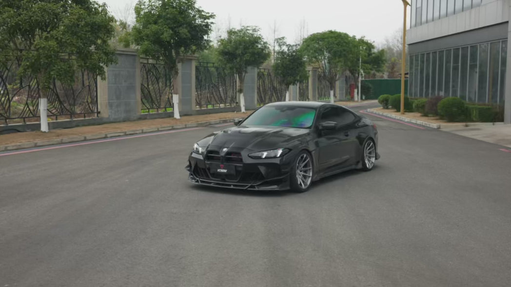 BMW M4 G82 G83 2021-ON with Aftermarket Parts - Venom Sport Series Style Side Skirts Dry Pre-preg Carbon Fiber from ArmorExtend