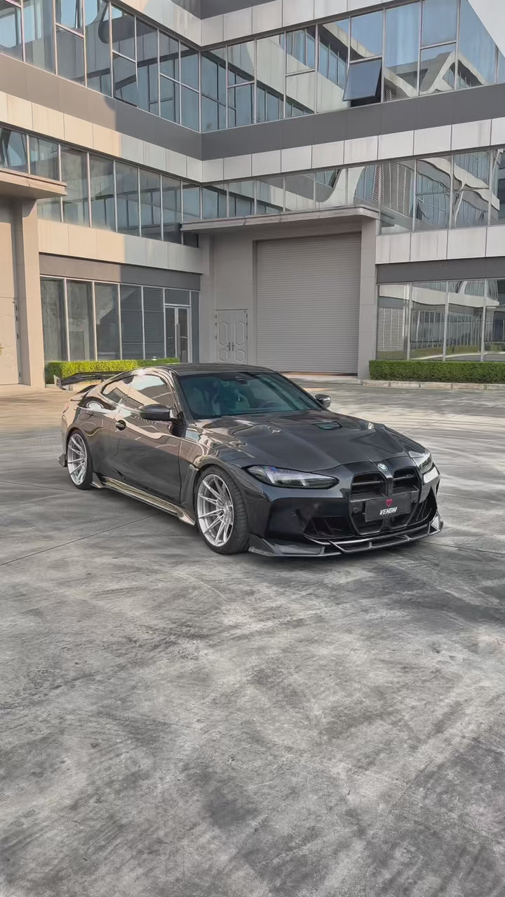 BMW M3 G80 G81 2021-ON & M4 G82 G83 2021-ON with Aftermarket Parts - Venom Sport Series Style Front Lip Dry Pre-preg Carbon Fiber from ArmorExtend