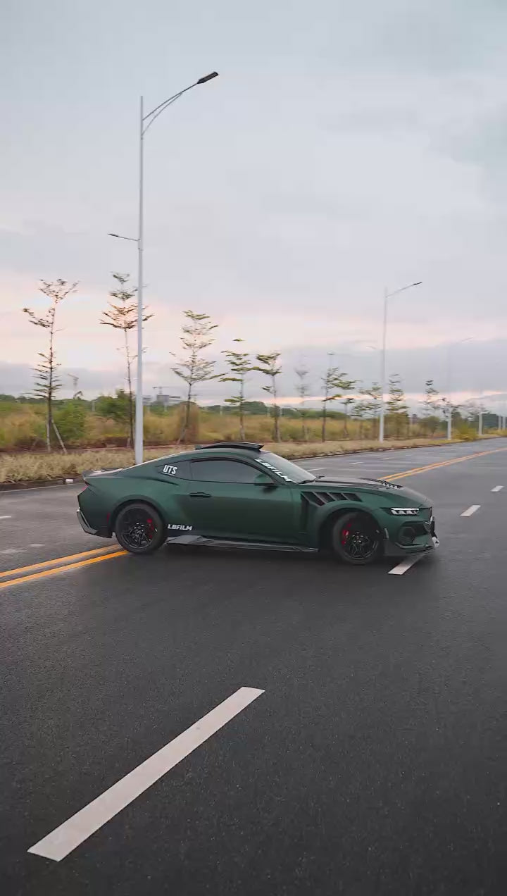 Ford Mustang S650 2.3 Ecoboost 5.0 GT Dark Horse 2024-ON with Aftermarket Parts - V3 Hood Carbon Fiber / FRP from CMST Tuning