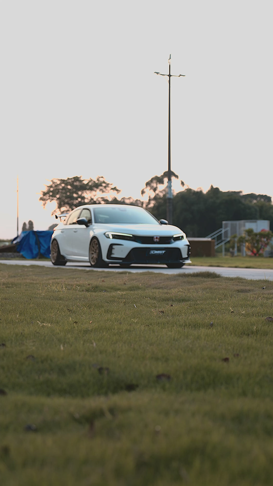 Honda Civic Type-R FL5 2023-ON with Aftermarket Parts - V2 Front Lip Dry Pre-preg Carbon Fiber / FRP from CMST Tuning