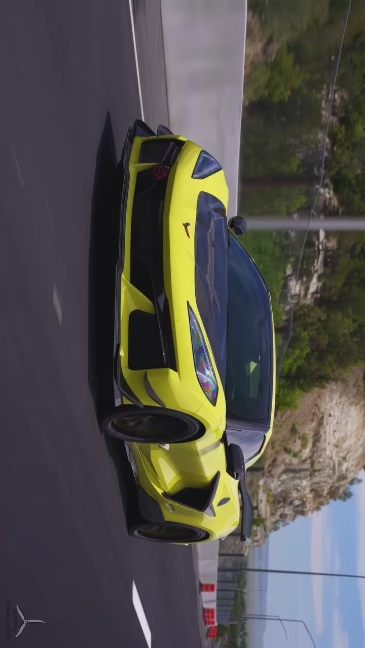 Chevrolet Corvette C8 2020-ON with Aftermarket Parts - Hood Bonnet Carbon Fiber / FRP from Aero Republic