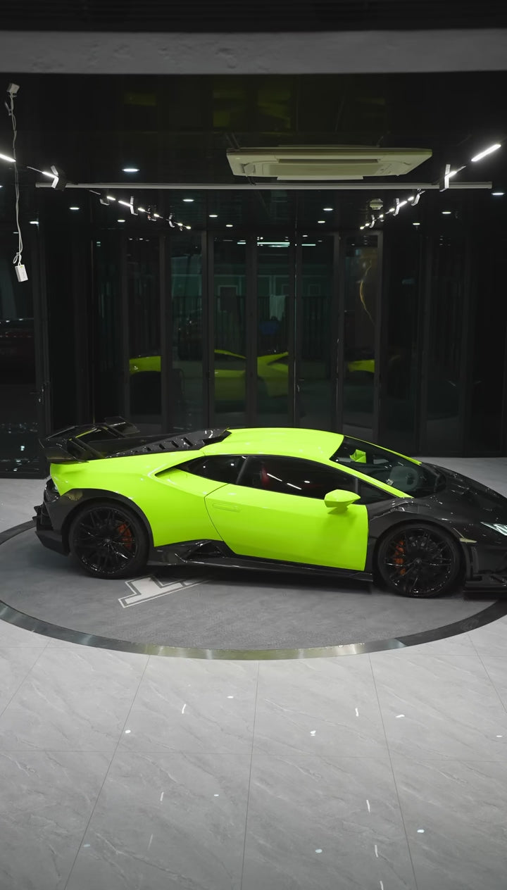Lamborghini Huracan LP580 LP610 Evo RWD AWD Tecnica Performante 2015 2016 2017 2018 2019 2020 2021 2022 2023 2024 with Aftermarket Parts - Front Bumper & Front Lip Pre-preg Carbon Fiber / FRP from CMST Tuning