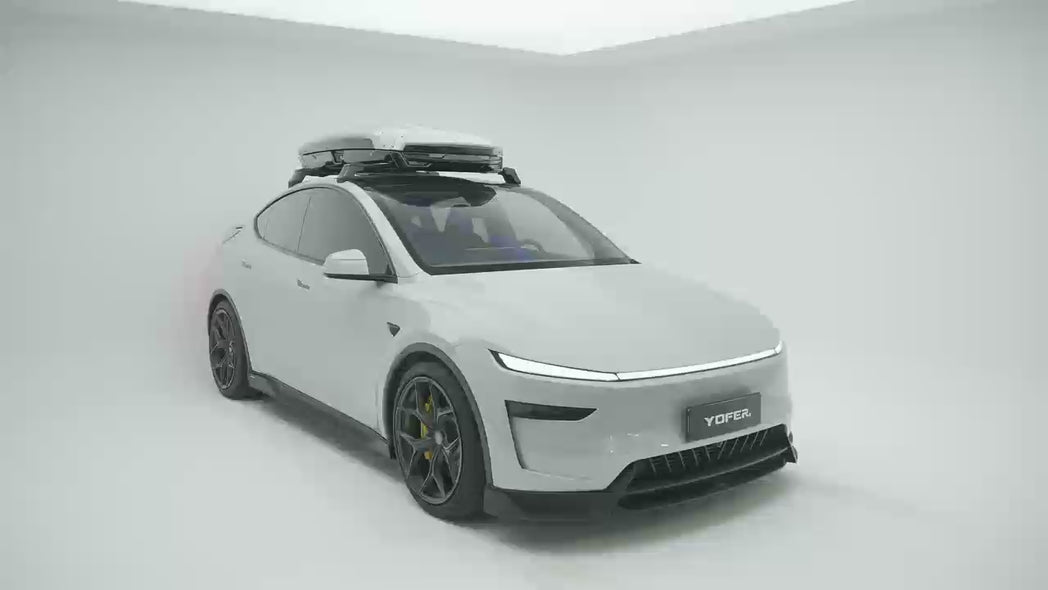 Tesla Model Y Juniper 2026-ON with Aftermarket Parts - Loong Flames Rear Diffuser PP Polypropylene from Yofer USA