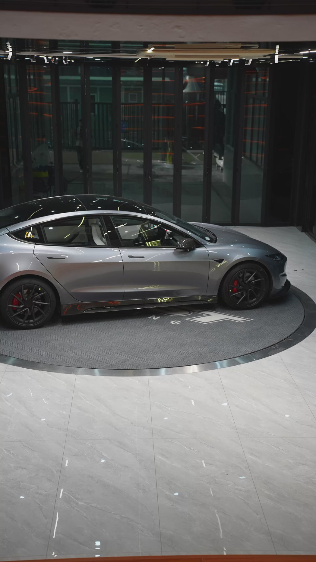 Tesla Model 3 Performance 2024-ON with Aftermarket Parts - V1 Front Lip Carbon Fiber / FRP from CMST Tuning