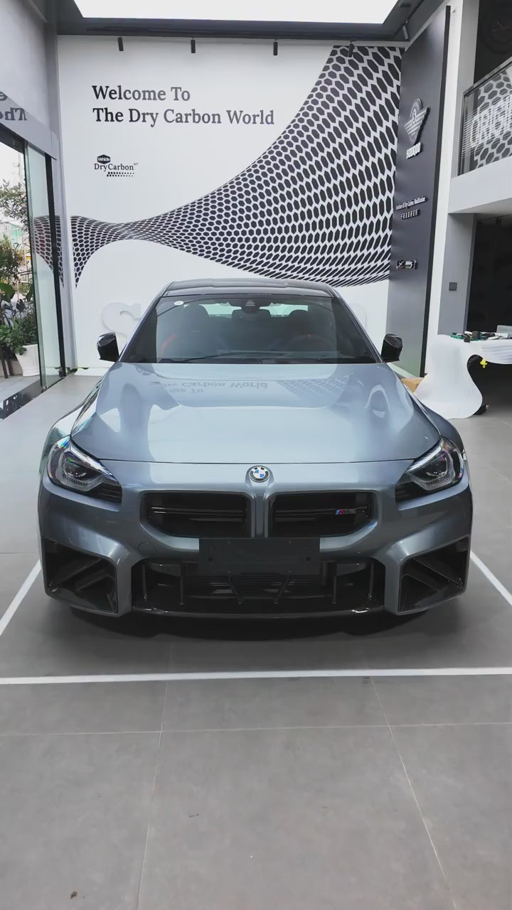 BMW M2CS M2 G87 2023-ON & 2 Series M240i 230i G42 2022-ON with Aftermarket Parts - Hood Bonnet & Garnish Dry Pre-preg Carbon Fiber / FRP from SOOQOO USA