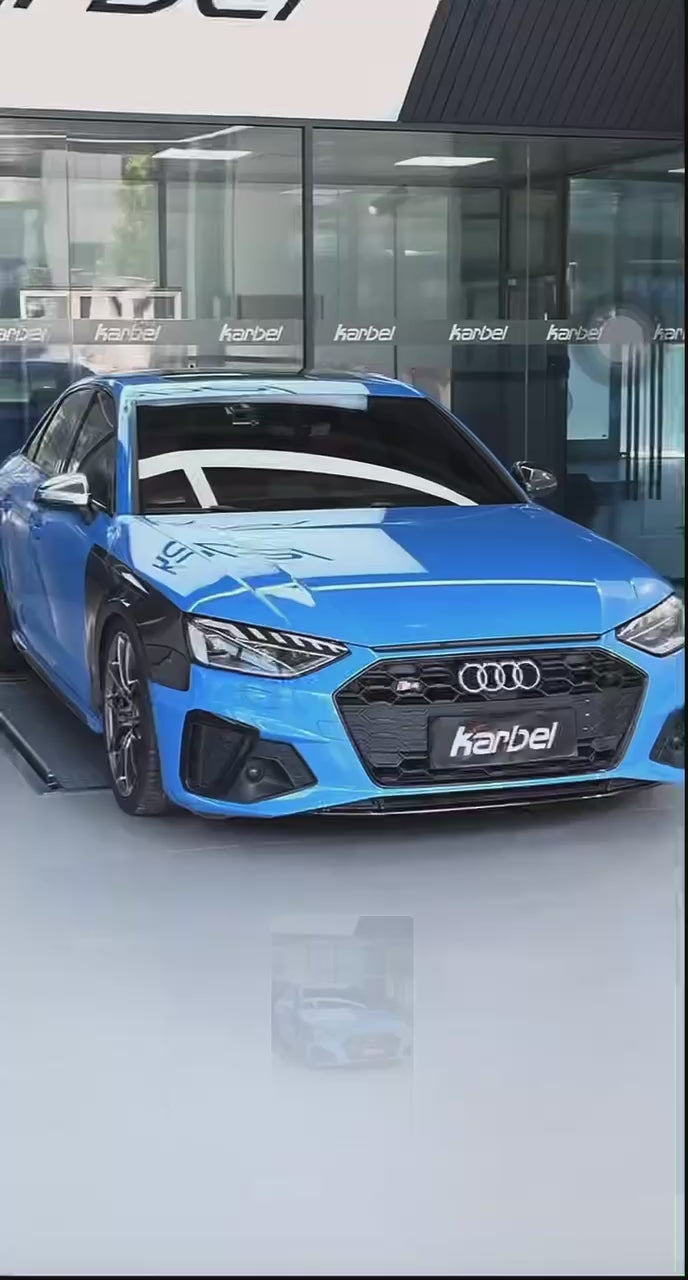 Audi S4 A4 B9 2017 2018 2019 & S4 A4 B9.5 2020 2021 2022 2023 2024 With Aftermarket Parts - Front Fenders Pre-preg Carbon Fiber from Karbel Carbon