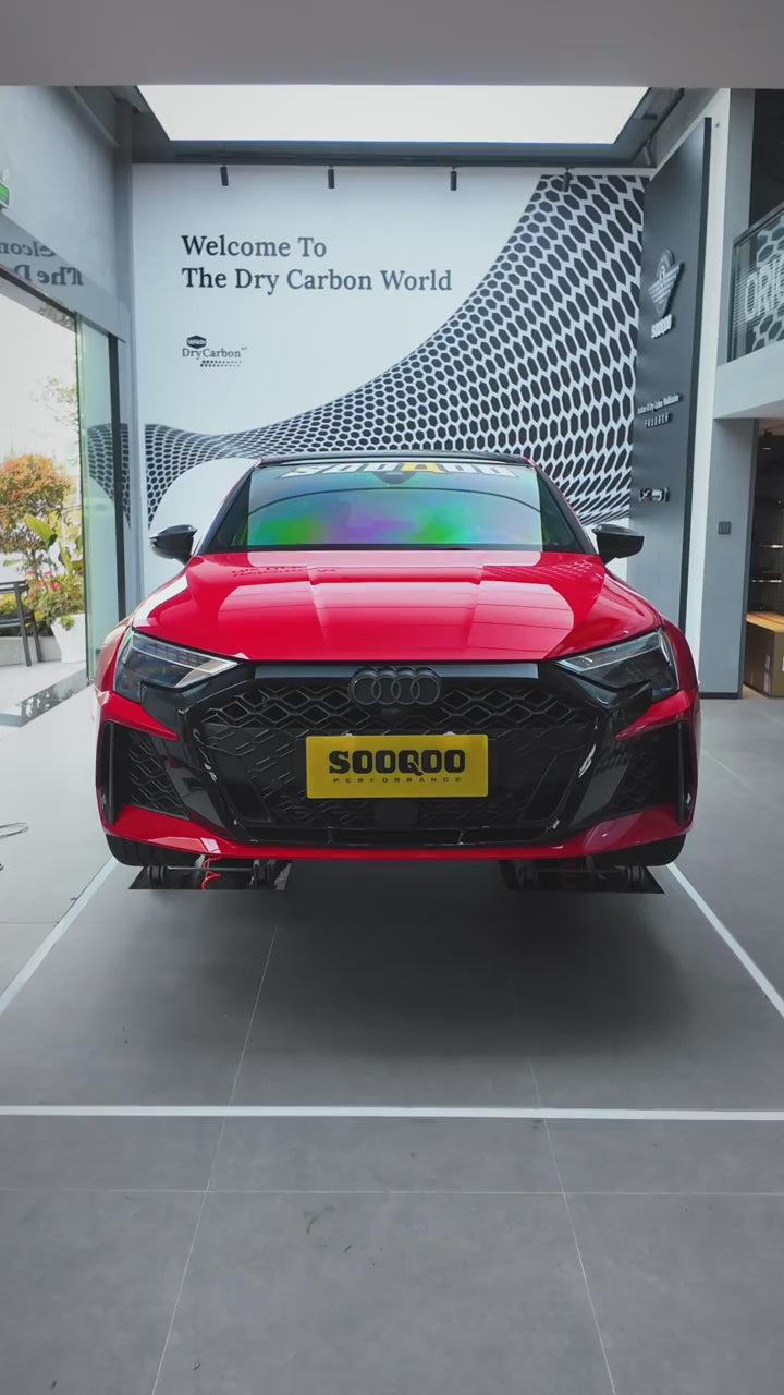 Audi RS3 8Y.5 Facelift 2025-ON with Aftermarket Parts - Rear Diffuser Dry Pre-preg Carbon Fiber from SOOQOO USA