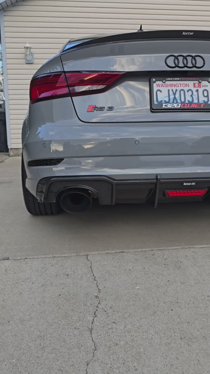 Audi RS3 S3 A3 8V/8V.5 2014 2015 2016 2017 2018 2019 2020 with Aftermarket Parts - Rear Spoiler Pre-preg Carbon Fiber from Karbel Carbon