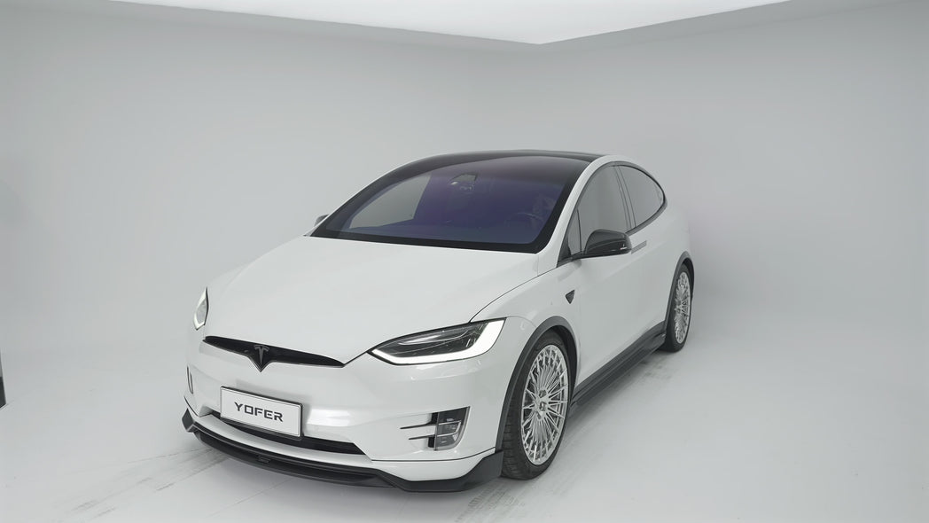 Tesla Model X Performance / Plaid / Standard Range / P100D / P90D / Long Range Plus / Base / 100D / 90D / 75D / 70D 2016-ON with Aftermarket Parts - Rear Diffuser PP from Yofer USA