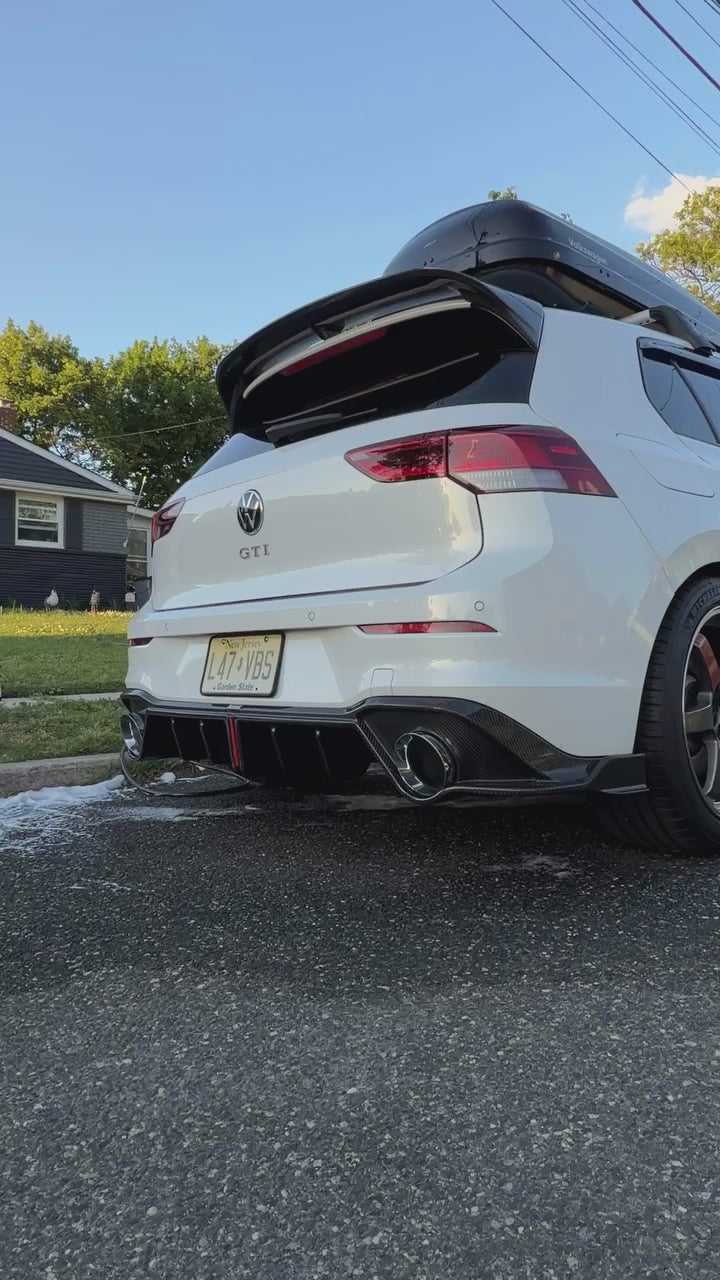 Volkswagen GTI & R-Line MK8 2022 2023 2024 with Aftermarket Parts - AE Style Front Lip Carbon Fiber from ArmorExtend