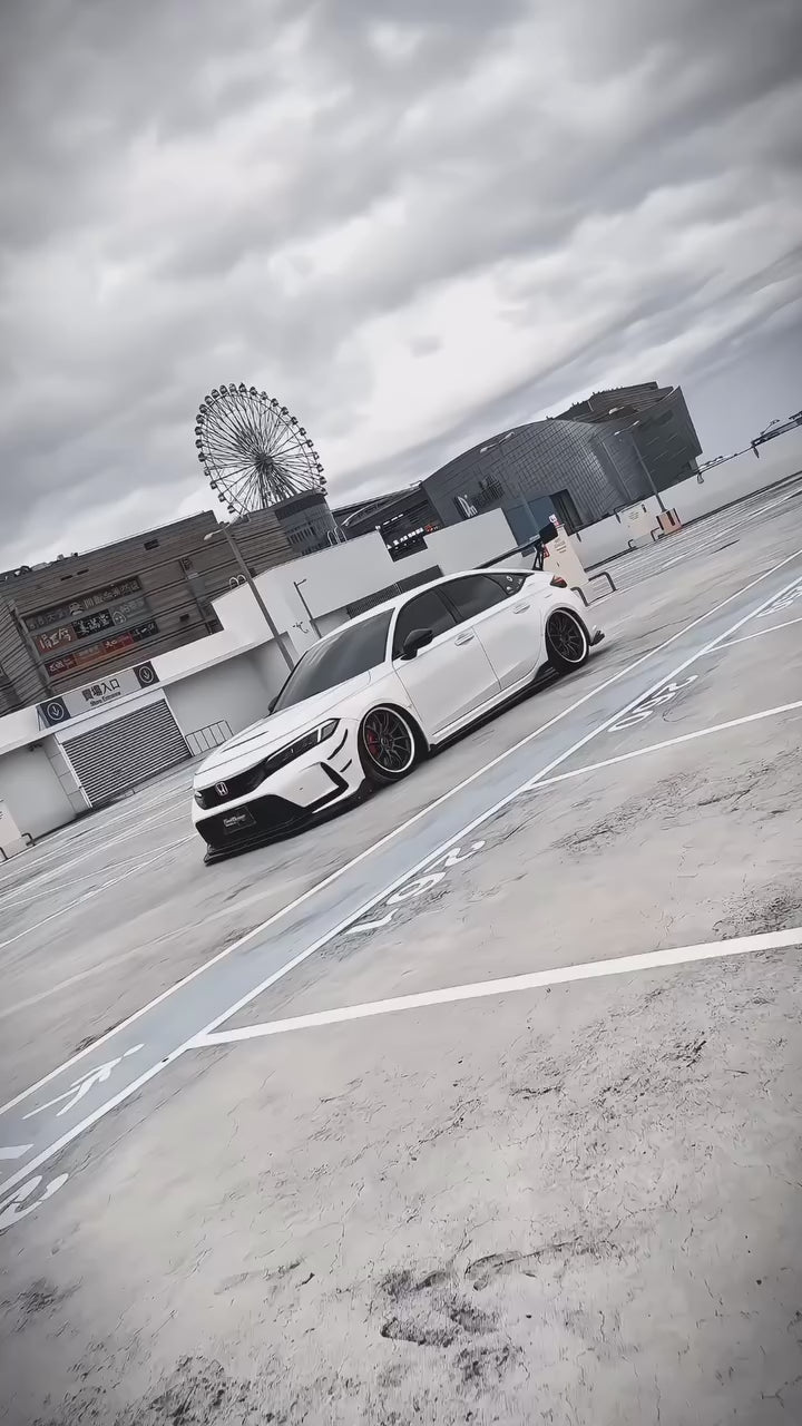 Honda Civic Type-R FL5 2023 2024 with Aftermarket Parts - V1 Hood Bonnet Carbon Fiber from CMST Tuning