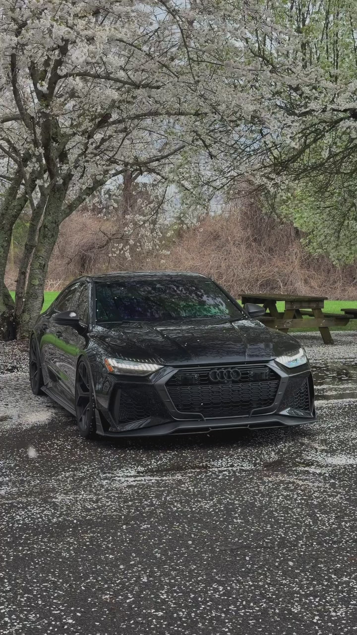 Future Design Blaze Carbon Fiber FRONT LIP SPLITTER for Audi RS6 RS7 C8 2020-ON - Performance SpeedShop