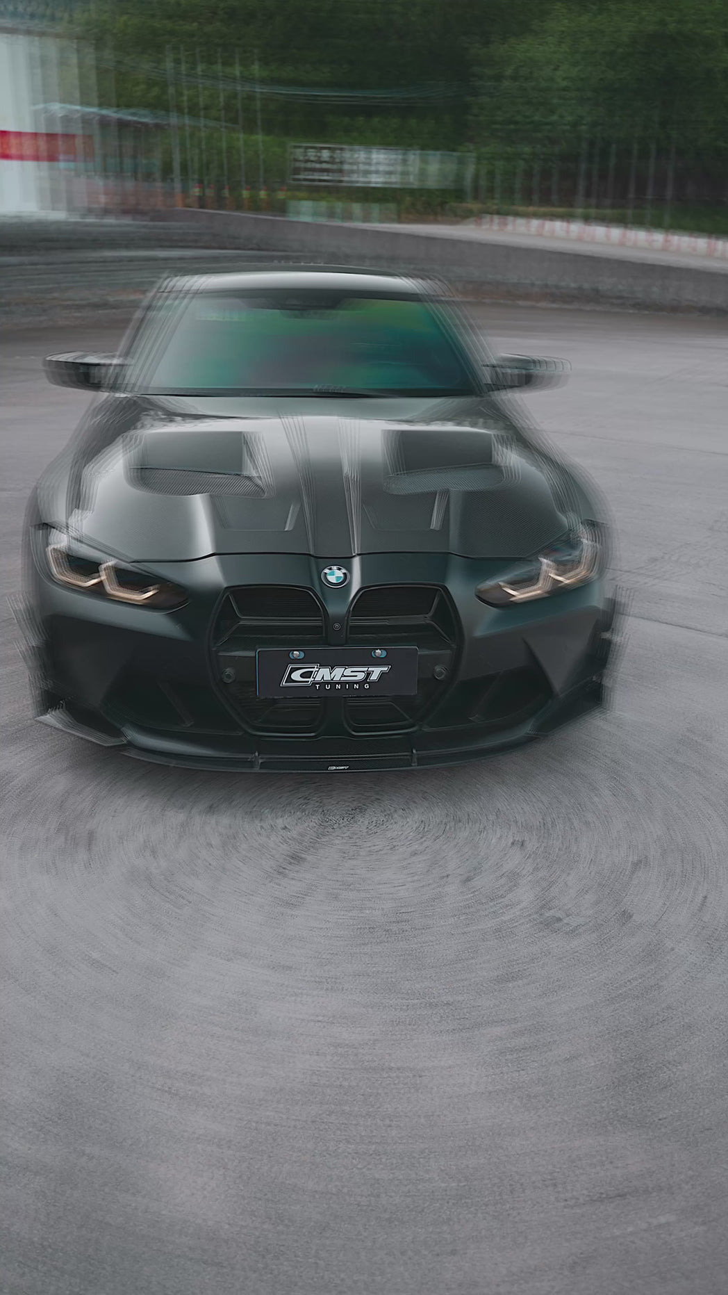 BMW M3CS M3C M3 G80 G81 2021-ON & M4CS M4C M4 G82 G83 2021-ON with Aftermarket Parts - V2 Style Front Lip Dry Pre-preg Carbon Fiber / FRP from CMST Tuning