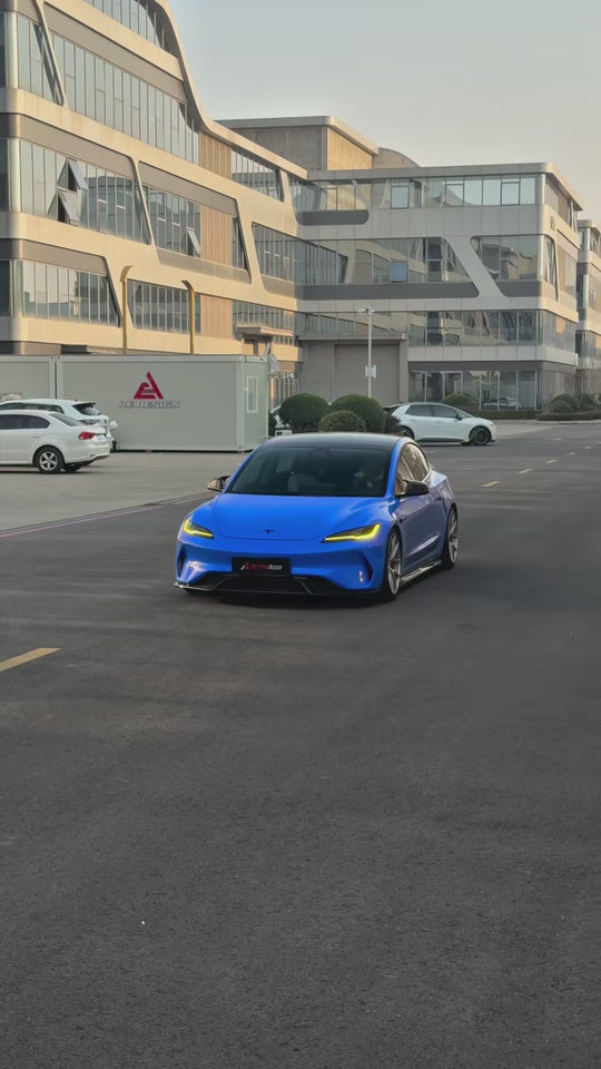 Tesla Model 3 Highland / Performance 2024-ON with Aftermarket Parts - Action Aero Series Side Skirts Dry Pre-preg Carbon Fiber / ABS from ArmorExtend